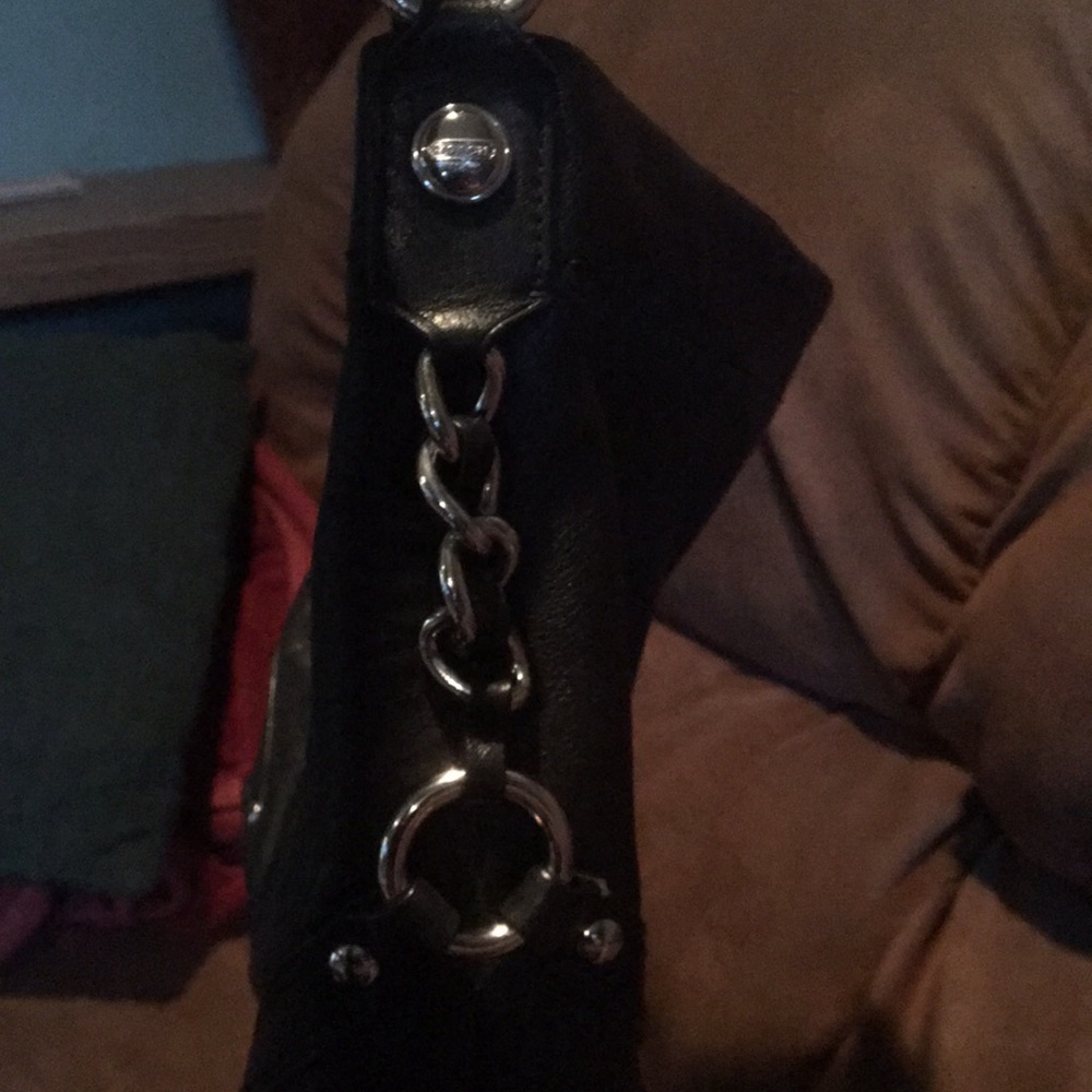 Coach Black Leather Handbag - Picture 4 of 12